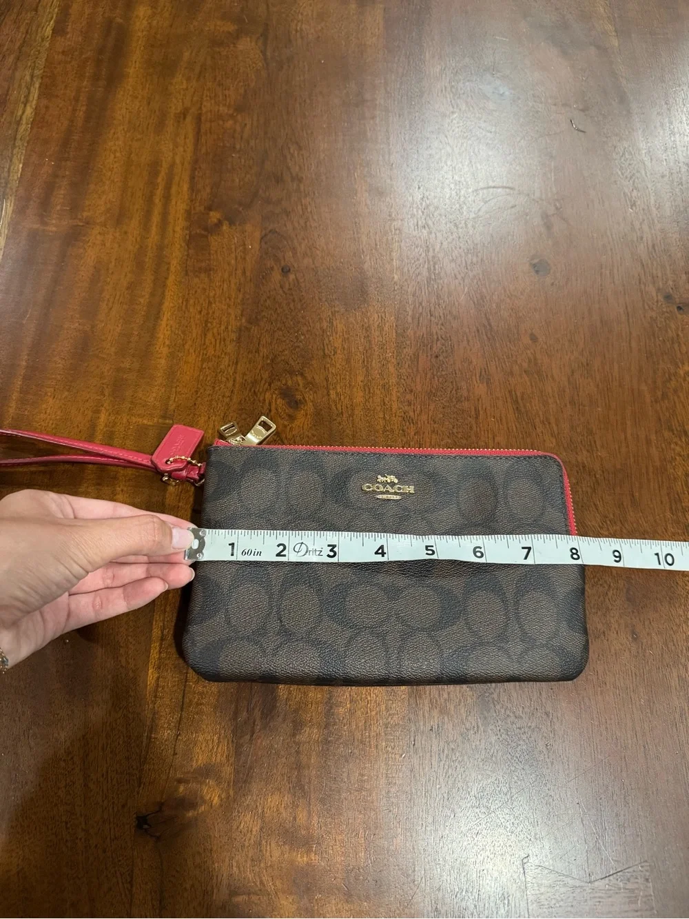 Coach Signature Double Zip Wallet Wristlet